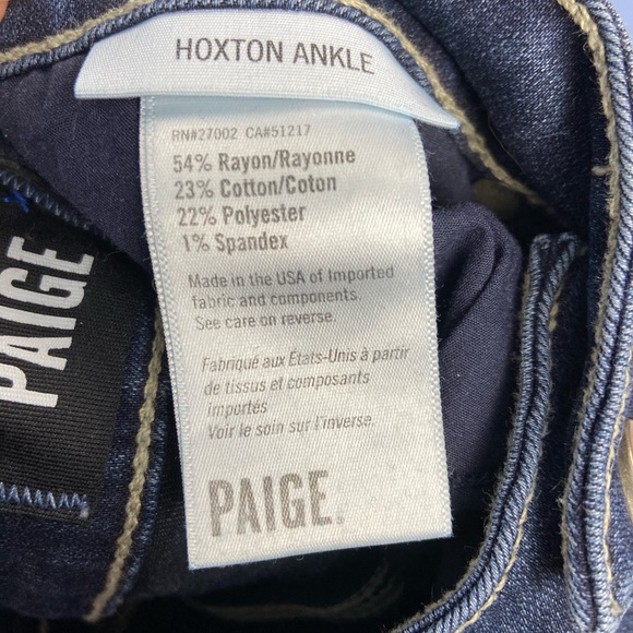 PAIGE Hoxton Ankle Skinny Jeans Dark Denim size 27 - Picture 7 of 7